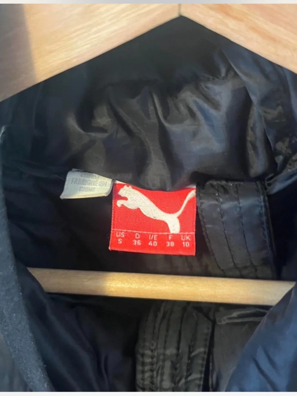 Puma Black Hooded Quilted Vest - Picture 2 of 3